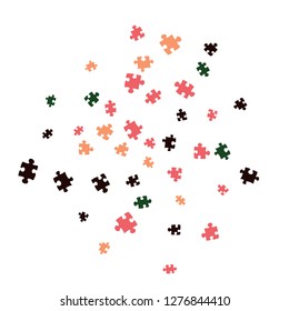 Confetti Background Pattern. Puzzle pieces and big ideas design, vector illustration graphic
