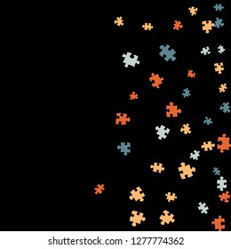 Confetti Background Pattern. Puzzle pieces and big ideas design, vector illustration graphic