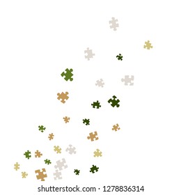 Confetti Background Pattern. Puzzle pieces and big ideas design, vector illustration graphic