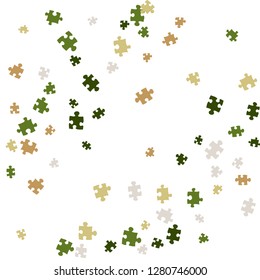 Confetti Background Pattern. Puzzle pieces and big ideas design, vector illustration graphic