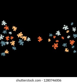 Confetti Background Pattern. Puzzle pieces and big ideas design, vector illustration graphic