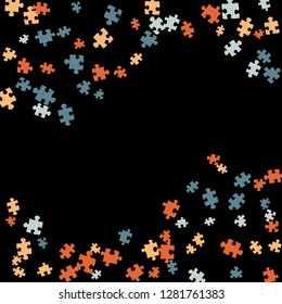 Confetti Background Pattern. Puzzle pieces and big ideas design, vector illustration graphic