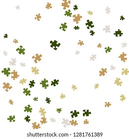 Confetti Background Pattern. Puzzle pieces and big ideas design, vector illustration graphic