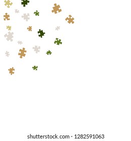 Confetti Background Pattern. Puzzle pieces and big ideas design, vector illustration graphic
