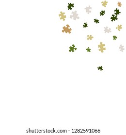 Confetti Background Pattern. Puzzle pieces and big ideas design, vector illustration graphic