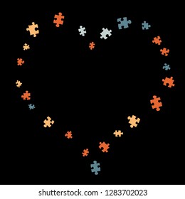 Confetti Background Pattern. Puzzle pieces and big ideas design, vector illustration graphic