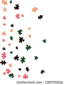 Confetti Background Pattern. Puzzle pieces and big ideas design, vector illustration graphic