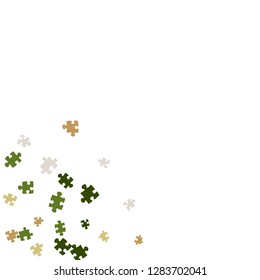 Confetti Background Pattern. Puzzle pieces and big ideas design, vector illustration graphic