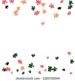 Confetti Background Pattern. Puzzle pieces and big ideas design, vector illustration graphic