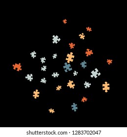 Confetti Background Pattern. Puzzle pieces and big ideas design, vector illustration graphic