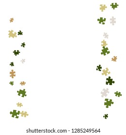 Confetti Background Pattern. Puzzle pieces and big ideas design, vector illustration graphic