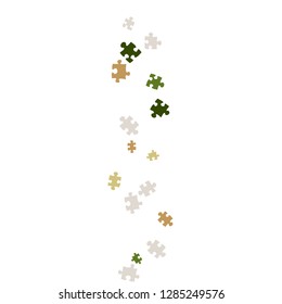 Confetti Background Pattern. Puzzle pieces and big ideas design, vector illustration graphic