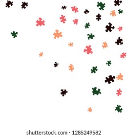 Confetti Background Pattern. Puzzle pieces and big ideas design, vector illustration graphic