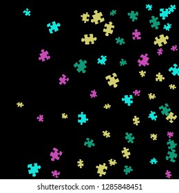 Confetti Background Pattern. Puzzle pieces and big ideas design, vector illustration graphic

