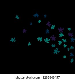 Confetti Background Pattern. Puzzle pieces and big ideas design, vector illustration graphic
