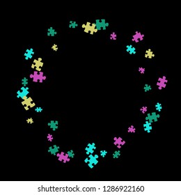 Confetti Background Pattern. Puzzle pieces and big ideas design, vector illustration graphic
