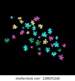Confetti Background Pattern. Puzzle pieces and big ideas design, vector illustration graphic

