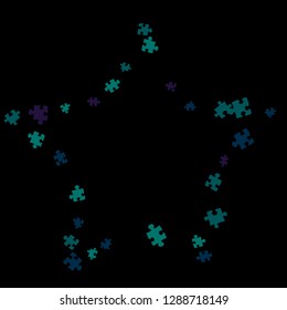Confetti Background Pattern. Puzzle pieces and big ideas design, vector illustration graphic
