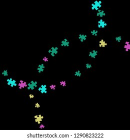 Confetti Background Pattern. Puzzle pieces and big ideas design, vector illustration graphic
