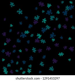 Confetti Background Pattern. Puzzle pieces and big ideas design, vector illustration graphic
