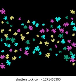 Confetti Background Pattern. Puzzle pieces and big ideas design, vector illustration graphic
