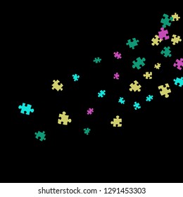 Confetti Background Pattern. Puzzle pieces and big ideas design, vector illustration graphic
