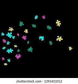 Confetti Background Pattern. Puzzle pieces and big ideas design, vector illustration graphic
