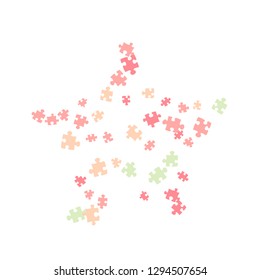 Confetti Background Pattern. Puzzle pieces and big ideas design, vector illustration graphic
