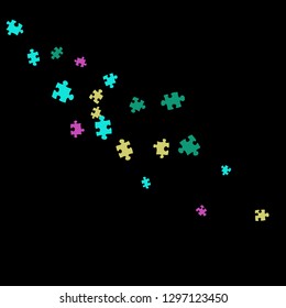 Confetti Background Pattern. Puzzle pieces and big ideas design, vector illustration graphic

