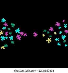Confetti Background Pattern. Puzzle pieces and big ideas design, vector illustration graphic
