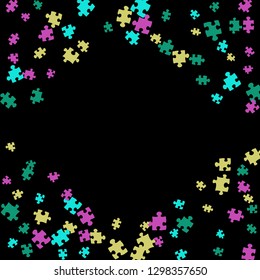 Confetti Background Pattern. Puzzle pieces and big ideas design, vector illustration graphic
