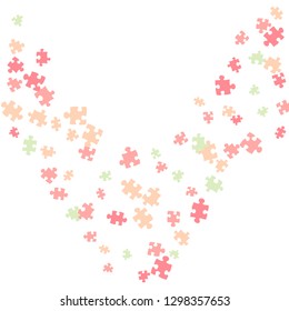 Confetti Background Pattern. Puzzle pieces and big ideas design, vector illustration graphic
