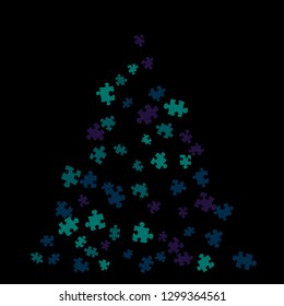 Confetti Background Pattern. Puzzle pieces and big ideas design, vector illustration graphic

