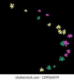 Confetti Background Pattern. Puzzle pieces and big ideas design, vector illustration graphic
