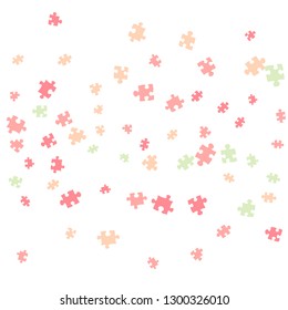 Confetti Background Pattern. Puzzle pieces and big ideas design, vector illustration graphic
