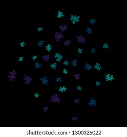 Confetti Background Pattern. Puzzle pieces and big ideas design, vector illustration graphic
