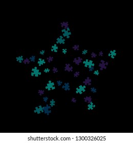 Confetti Background Pattern. Puzzle pieces and big ideas design, vector illustration graphic
