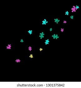 Confetti Background Pattern. Puzzle pieces and big ideas design, vector illustration graphic
