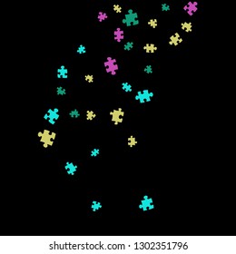 Confetti Background Pattern. Puzzle pieces and big ideas design, vector illustration graphic
