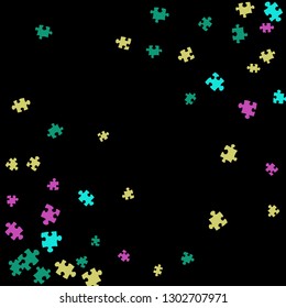 Confetti Background Pattern. Puzzle pieces and big ideas design, vector illustration graphic
