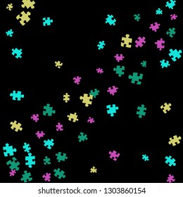 Confetti Background Pattern. Puzzle pieces and big ideas design, vector illustration graphic
