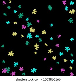 Confetti Background Pattern. Puzzle pieces and big ideas design, vector illustration graphic
