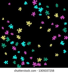 Confetti Background Pattern. Puzzle pieces and big ideas design, vector illustration graphic
