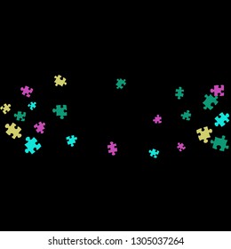 Confetti Background Pattern. Puzzle pieces and big ideas design, vector illustration graphic
