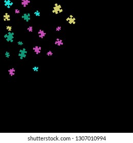 Confetti Background Pattern. Puzzle pieces and big ideas design, vector illustration graphic
