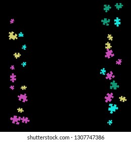 Confetti Background Pattern. Puzzle pieces and big ideas design, vector illustration graphic
