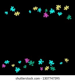 Confetti Background Pattern. Puzzle pieces and big ideas design, vector illustration graphic
