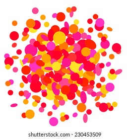 Confetti background in pink
