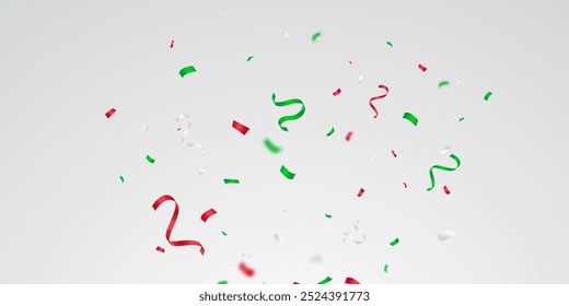 confetti background red and green for festival decoration vector illustration