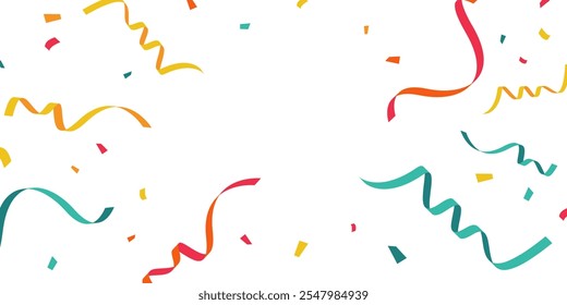 confetti background Stunning colors that zigzag down for the celebration. Festive decoration vector illustration
